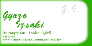 gyozo izsaki business card